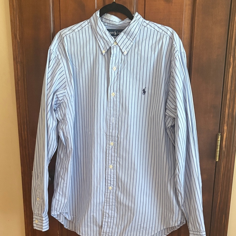 Polo by Ralph Lauren White and Blue Striped Shirt
